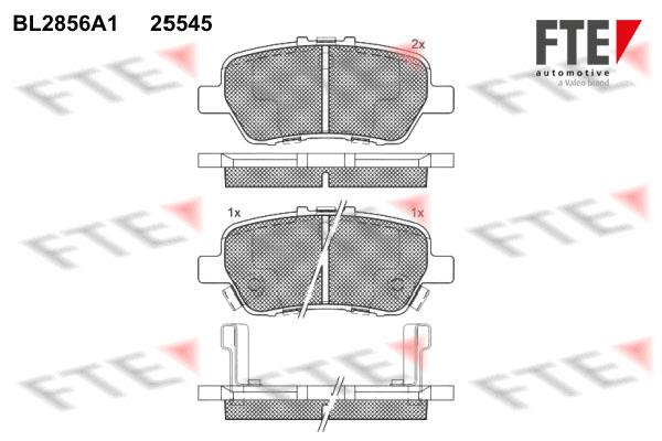 FTE BL2856A1 Brake Pad Set, disc brake BL2856A1