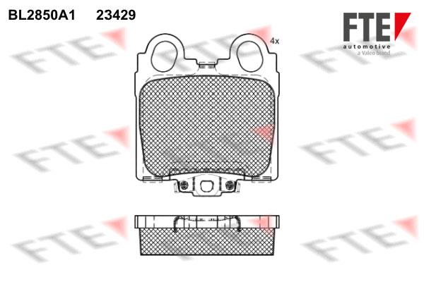 FTE BL2850A1 Brake Pad Set, disc brake BL2850A1