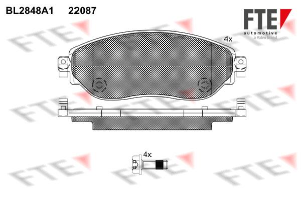 FTE BL2848A1 Brake Pad Set, disc brake BL2848A1