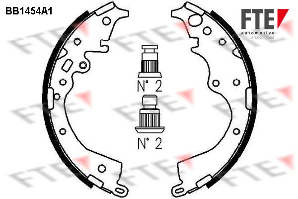 FTE BB1454A1 Brake shoe set BB1454A1