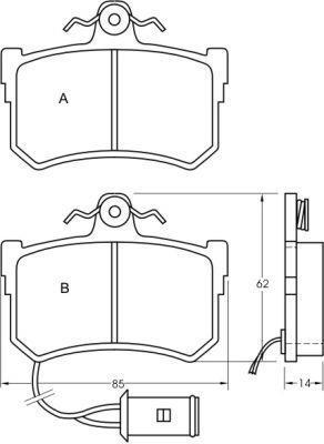 Alanko 300685 Brake Pad Set, disc brake 300685