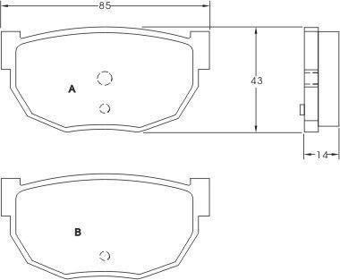 Alanko 300700 Brake Pad Set, disc brake 300700