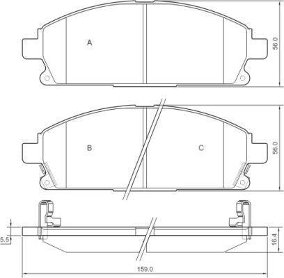 Alanko 300575 Brake Pad Set, disc brake 300575