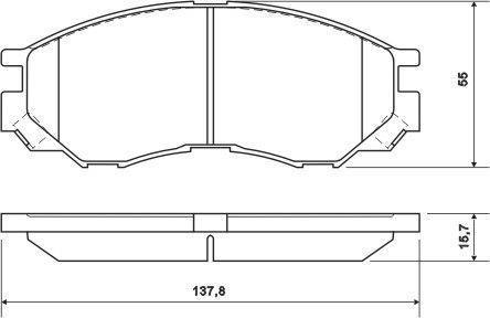 Alanko 302155 Brake Pad Set, disc brake 302155