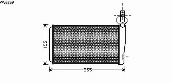Alanko 540040 Heat exchanger, interior heating 540040