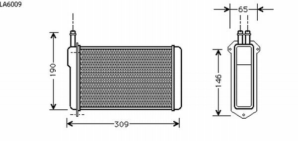 Alanko 540525 Heat exchanger, interior heating 540525