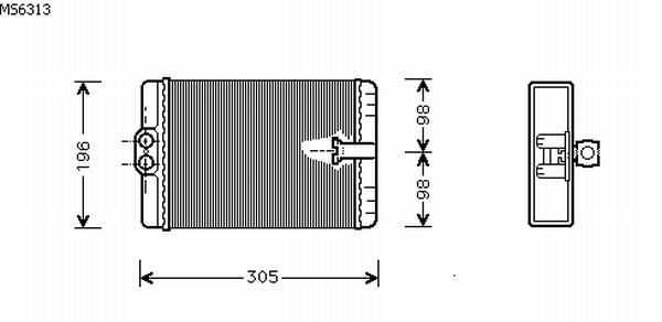 Alanko 540197 Heat exchanger, interior heating 540197