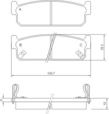 Alanko 300703 Brake Pad Set, disc brake 300703