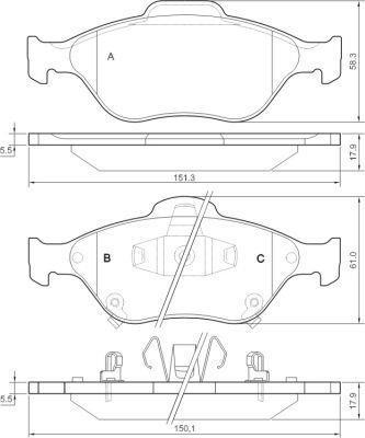 Alanko 300092 Brake Pad Set, disc brake 300092