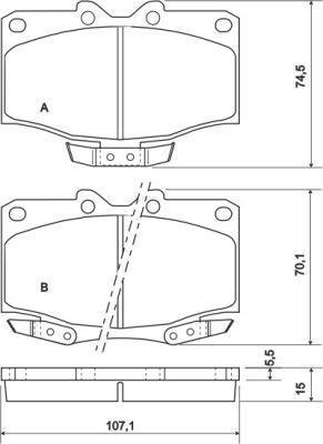 Alanko 300151 Brake Pad Set, disc brake 300151