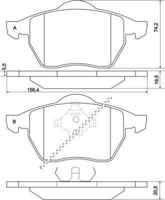 Alanko 301069 Brake Pad Set, disc brake 301069