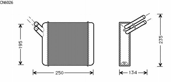 Alanko 540076 Heat exchanger, interior heating 540076