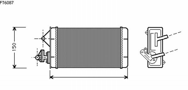 Alanko 540127 Heat exchanger, interior heating 540127