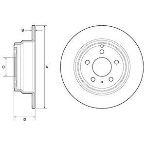 Delphi BG2842 Rear brake disc, non-ventilated BG2842