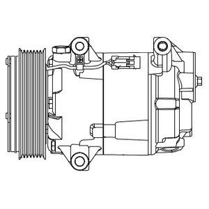 Delphi CS20430 Compressor, air conditioning CS20430