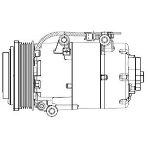 Delphi CS20358 Compressor, air conditioning CS20358