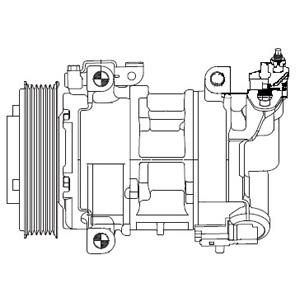 Delphi CS20325 Compressor, air conditioning CS20325