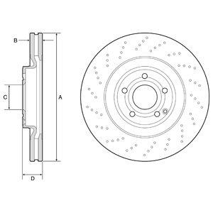 Delphi BG9192C Front brake disc ventilated BG9192C