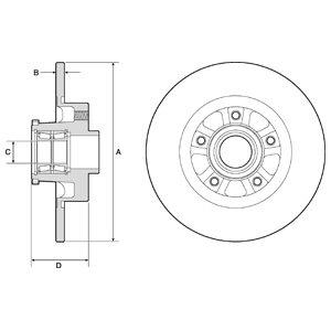 Delphi BG9190RSC Rear brake disc, non-ventilated BG9190RSC