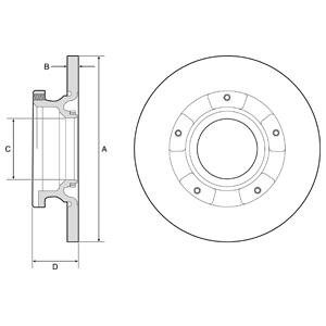 Delphi BG4784C Rear brake disc, non-ventilated BG4784C
