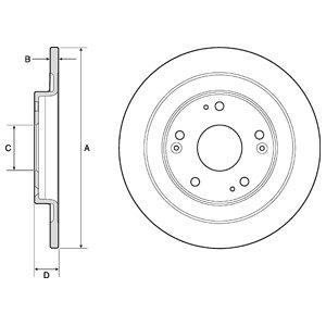 Delphi BG4773C Rear brake disc, non-ventilated BG4773C