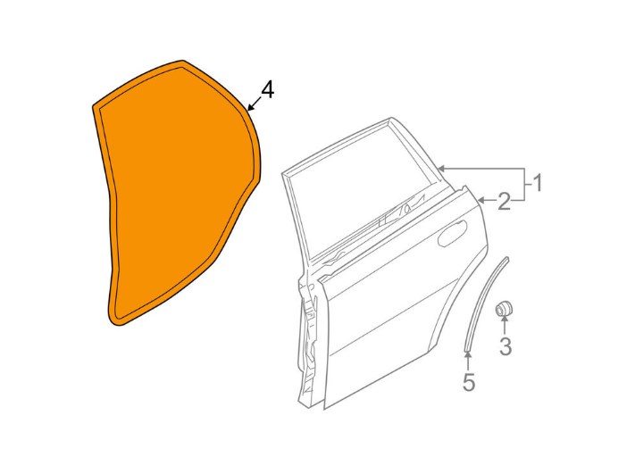 Suzuki 84661-65J00 Rear right door seal 8466165J00