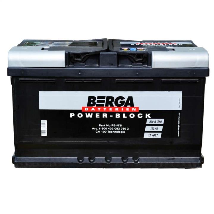 Berga 6004020837502 Battery Berga 12V 100AH 830A(EN) R+ 6004020837502