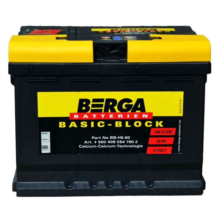 Berga 5604080547902 Battery Berga 12V 60AH 540A(EN) R+ 5604080547902