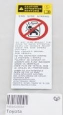 7459630030 Toyota Label