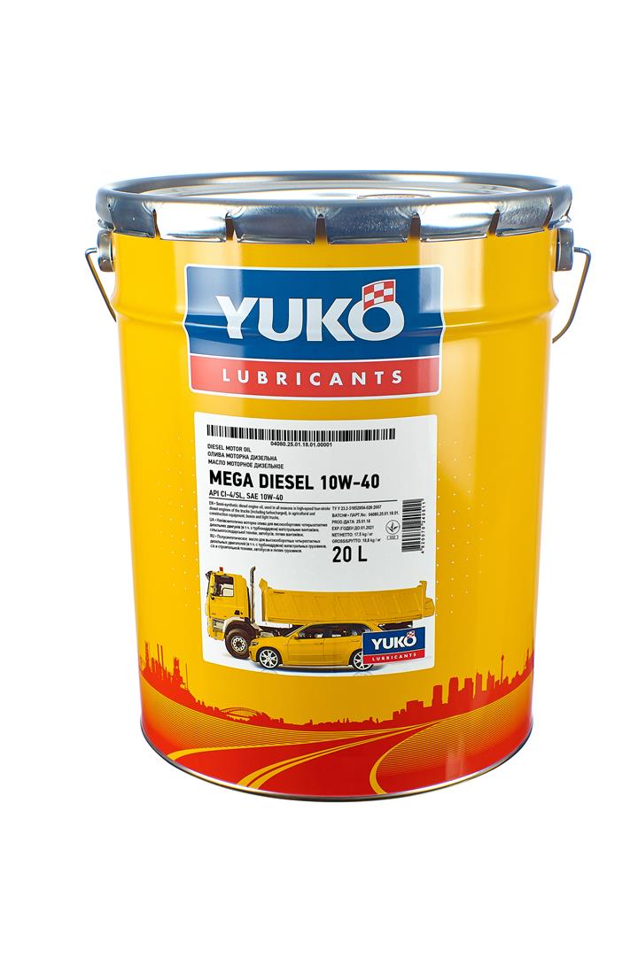 Yuko 4820070240511 Engine oil YUKO Mega Diesel 10W-40, 20 l 4820070240511