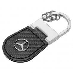 Mercedes B6 6 95 8324 Mercedes-Benz Key Ring Shanghai, Carbon Leather, Black B66958324