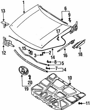 57256AA000 Subaru Clip