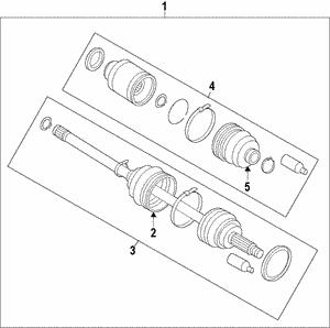 28321AJ011 Subaru Drive shaft left