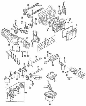 12108AB040 Subaru Connecting rod bearings, set