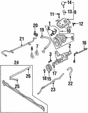 Subaru 34413PA001 V-ribbed belt tensioner (drive) roller 34413PA001