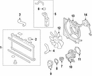Subaru 45119VA010 Engine cooling radiator 45119VA010 45119VA010 Subaru Engine cooling radiator