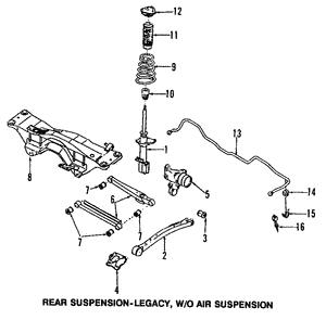 Subaru 20251AA010 Silent block rear wishbone 20251AA010