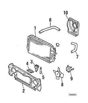 Engine radiator Subaru Leone: 745111180 Subaru Engine cooling radiator