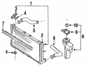 Car radiator Subaru Legacy: 45111AA260 Subaru Engine cooling radiator
