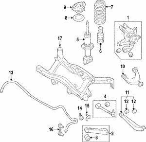 Rear bushing silent block Subaru 20254XA03A