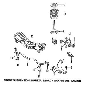 Subaru 20310SA1819L Front oil and gas suspension shock absorber 20310SA1819L