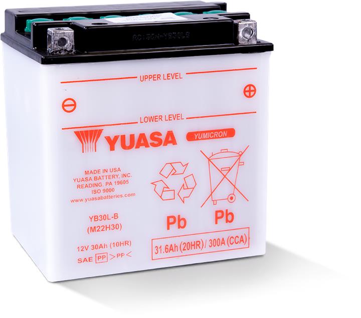 Yuasa YB30L-B Battery Yuasa 12V 30AH 300A(EN) R+ YB30LB