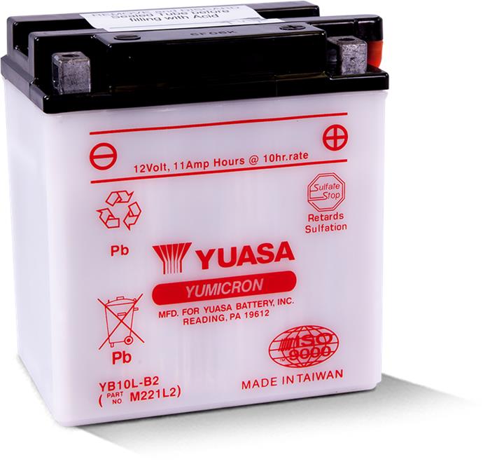 Yuasa YB10L-B2 Battery Yuasa 12V 11AH 130A(EN) R+ YB10LB2