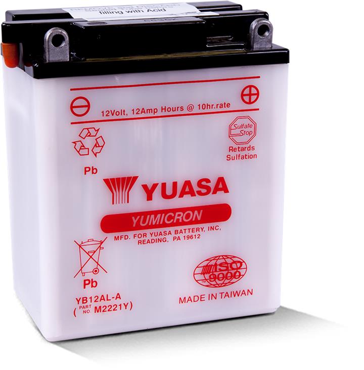 Yuasa YB12AL-A Battery Yuasa 12V 12AH 165A(EN) R+ YB12ALA