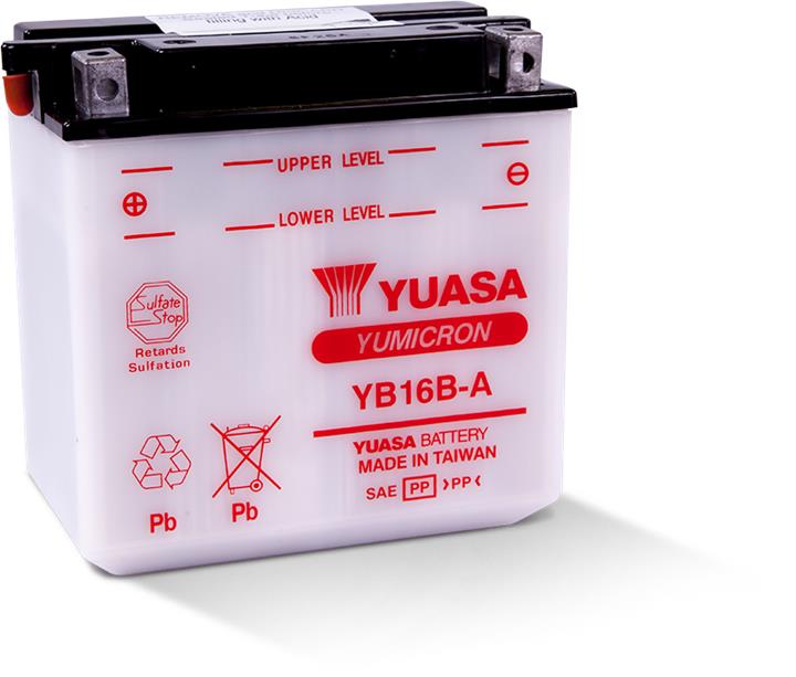 Yuasa YB16B-A Battery Yuasa 12V 16AH 175A(EN) L+ YB16BA