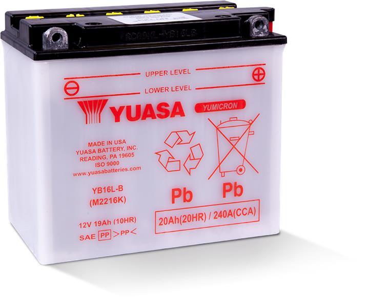 Yuasa YB16L-B Battery Yuasa 12V 19AH 190A(EN) R+ YB16LB