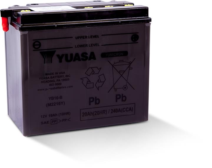 Yuasa YB16-B Battery Yuasa 12V 19AH 190A(EN) L+ YB16B