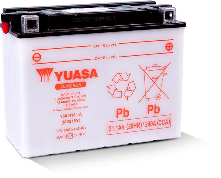 Yuasa Y50-N18L-A Battery Yuasa 12V 20AH 260A(EN) R+ Y50N18LA