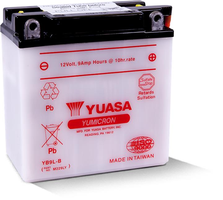 Yuasa YB9L-B Battery Yuasa 12V 9AH 100A(EN) L+ YB9LB