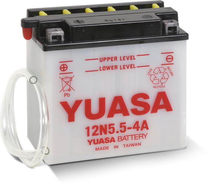 Yuasa 12N5.5-4A Battery Yuasa 12V 5.5Ah 60A L+ 12N554A